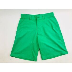 Heat Gear Shorts Men's Green Size 32 Casual Chino Striped Outdoor Flat Front